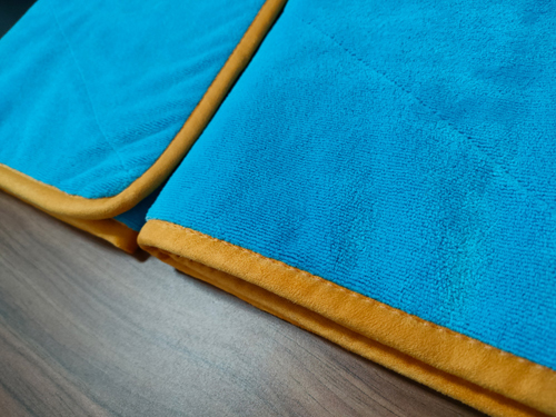 double layers weft with hair microfiber stiched towels-09