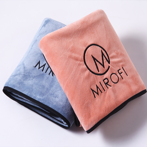 Logo Embroidered Weft with Hair Microfiber Towel-3