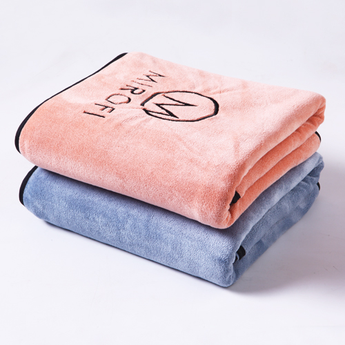 Logo Embroidered Weft with Hair Microfiber Towel-4